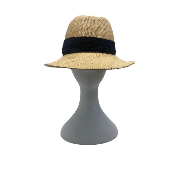 Betmar Straw Fedora Hat With Black Band For Men & Women - Picture 6 of 10